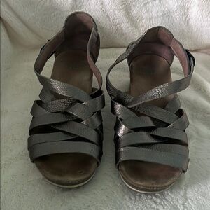 Dansko Women's Silver Strappy Sandals